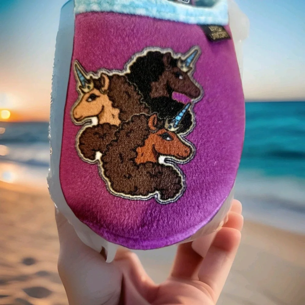 AFRO UNICORN SLIPPER TODDLER Size 8